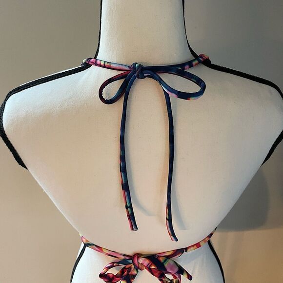 Multicolored, Reversible, Triangle Bikini-Top. Fits a Medium to Large. - Picture 4 of 4